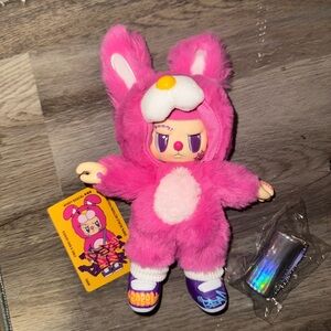 Plush Pink Bunny Outfit Doll